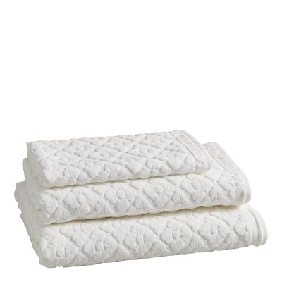 Serviettes de bain - Serviette de toilette Douceur Florale blanc - MATHILDE M.