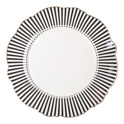 Assiettes de réception - Assiette plate Madame de Récamier - Gris foncé - MATHILDE M.
