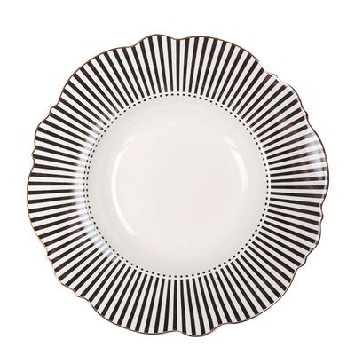 Assiettes de réception - Assiette creuse Madame de Récamier - Gris foncé - MATHILDE M.