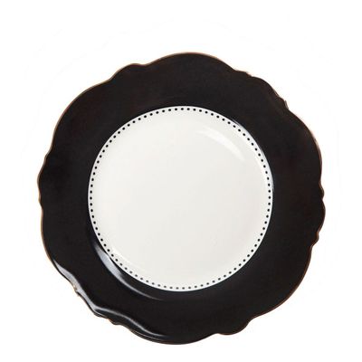Formal plates - Madame de Récamier dessert plate - Dark gray - MATHILDE M.