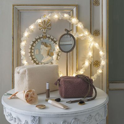 Pochettes - Trousse de toilette rectangulaire Bouclette écrue - Grand modèle - MATHILDE M.