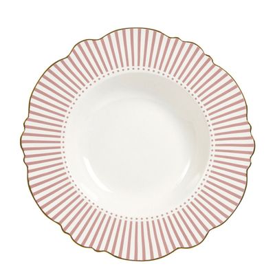 Assiettes de réception - Assiette creuse Madame de Récamier - Rose - MATHILDE M.