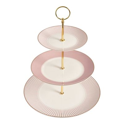 Formal plates - Madame de Récamier 3-tier sweets holder - Pink - MATHILDE M.