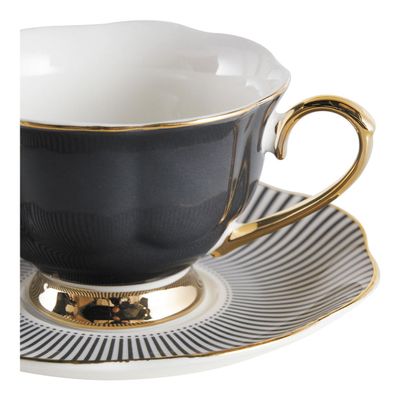 Formal plates - Madame de Récamier tea cup - Dark gray - MATHILDE M.