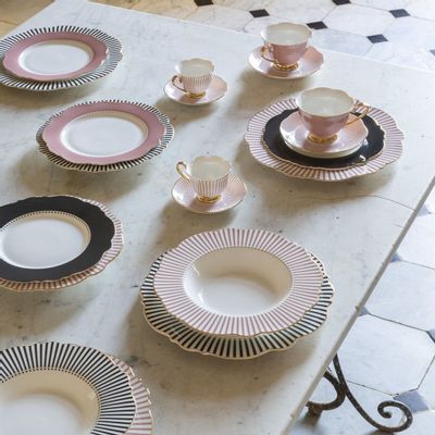 Assiettes de réception - Tasse à thé Madame de Récamier - Rose - MATHILDE M.