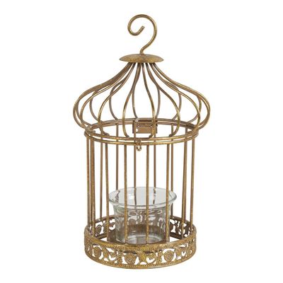 Children's decorative items - Gold metal tealight bird cage - MATHILDE M.