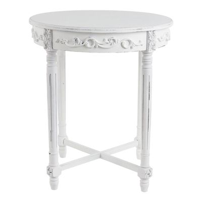 Console table - White Rosalie pedestal table - MATHILDE M.