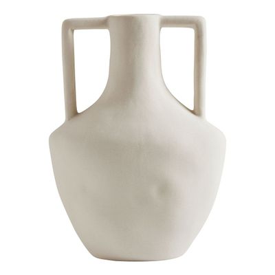 Vases - Vase décoratif Amphore en céramique blanc mat - MATHILDE M.