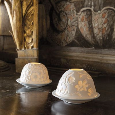 Candlesticks and candle holders - Lithophane tealight holder Majestic flowers - MATHILDE M.
