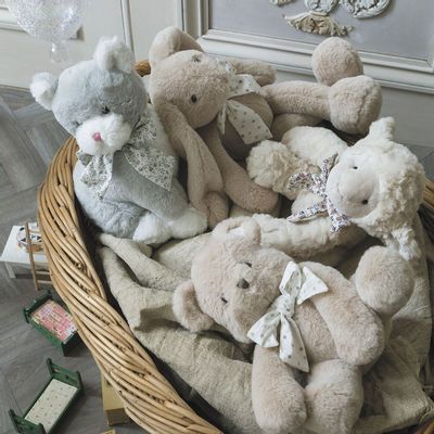 Soft toy - Plush Little Gray Cat - MATHILDE M.