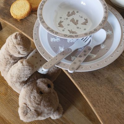 Soft toy - Brown Heart Teddy Bear - MATHILDE M.