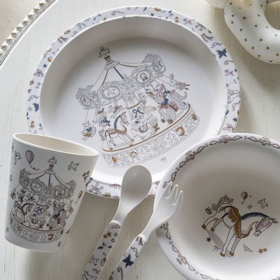 Repas pour enfant - Mon premier coffret repas en bambou Petit Carrousel - MATHILDE M.