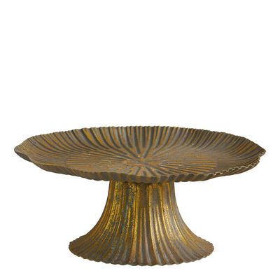 Platter and bowls - Golden tray on foot - MATHILDE M.