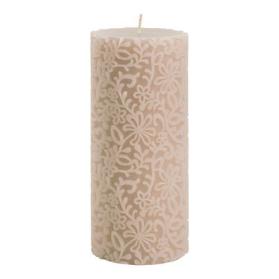 Bougies - Bougie décorative parfumée Fleur rose - Grand modèle - H. 20 cm - MATHILDE M.