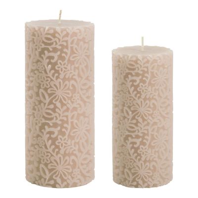 Candles - Decorative candle Pink flower - Small model - H. 15 cm - MATHILDE M.