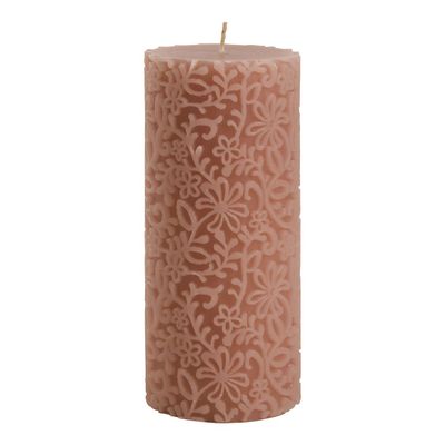 Bougies - Bougie décorative Fleur rose foncé - Grand modèle - H. 20 cm - MATHILDE M.
