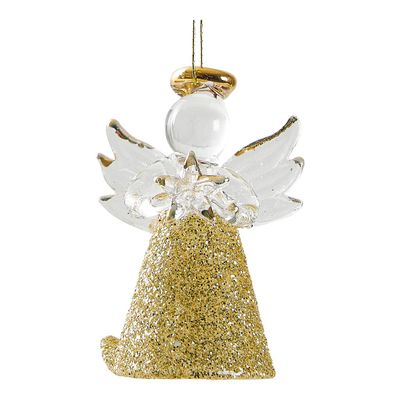 Objets de décoration - Coffret de 3 petits anges en verre pailletés dorés - MATHILDE M.