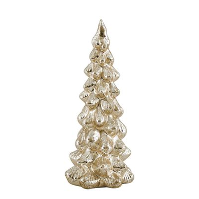 Objets de décoration - Sapin lumineux en verre mercurisé doré - Grand modèle - MATHILDE M.