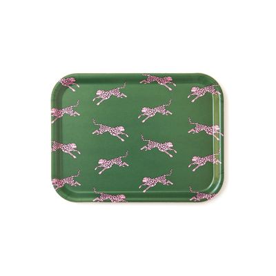 Trays - Pink Leopard Serving Tray - 27x20cm - BLU KAT