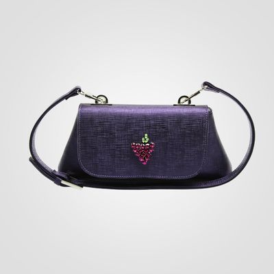 Bags and totes - Baby Winery - Artisan shoulder bag with handmade embroidery - CORDINI RITA BY ILARIA RICCI