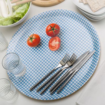 Plateaux - Round designer serving tray - Trompe-l'oeil tomatoes 38 cm - MONBOPLATO