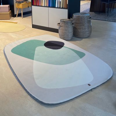 Design carpets - XL Minimalist Water Green Living Rug - TATAPPY