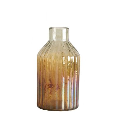 Vases - Vase en verre givré - Ambre - BLANC D'IVOIRE