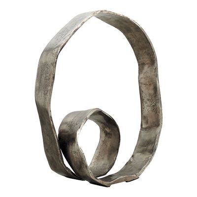 Decorative objects - INFINITE metal statue - Champagne - BLANC D'IVOIRE