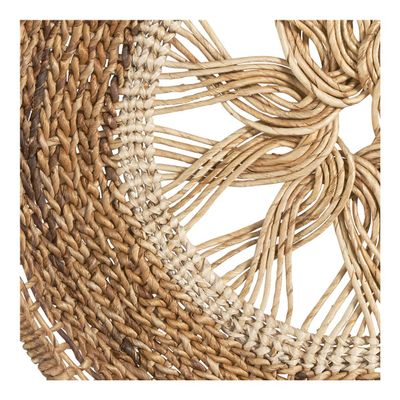 Affiches - Décoration murale MANDALA en abaca - ø 55 cm - BLANC D'IVOIRE