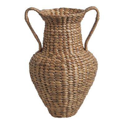 Vases - Vase amphore décorative OASIS en osier - Grand modèle - H. 40 cm - BLANC D'IVOIRE