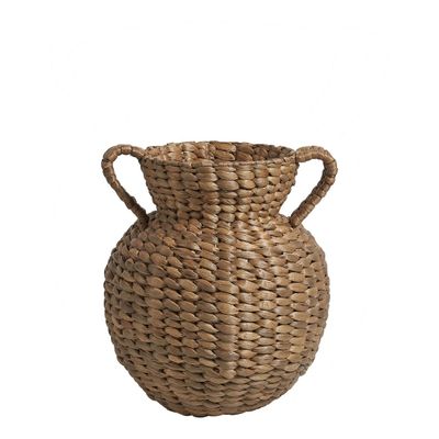 Vases - Vase amphore décorative OASIS en osier - Petit modèle - H. 26 cm - BLANC D'IVOIRE
