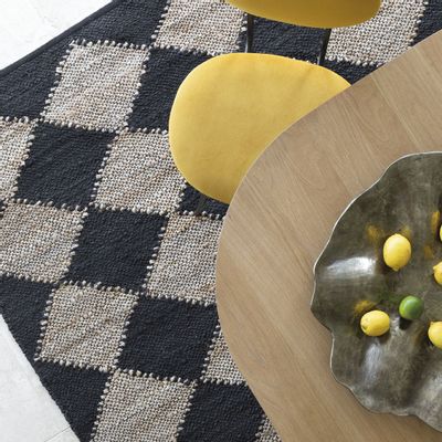 Plats et saladiers - Set de 2 plateaux HALO en métal finition nickel vieilli - BLANC D'IVOIRE