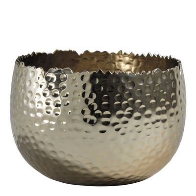 Bougeoirs et photophores - Photophore TEYRAN champagne doré - Moyen modèle - BLANC D'IVOIRE