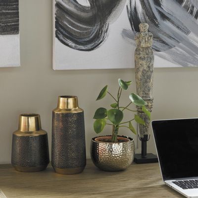 Candlesticks and candle holders - TEYRAN champagne gold tealight holder - Medium model - BLANC D'IVOIRE