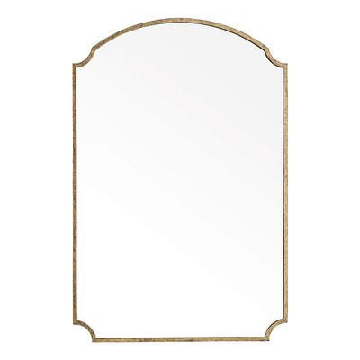 Mirrors - MARGAUX mirror in aged gold metal - H. 120 cm - BLANC D'IVOIRE