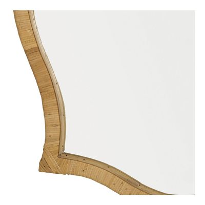 Mirrors - ANNA rattan mirror - H. 120 cm - BLANC D'IVOIRE