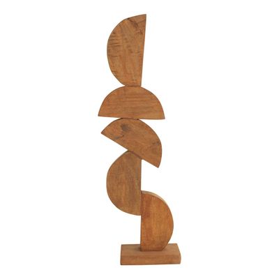 Objets de décoration - Statue ASMA en manguier - Grand modèle - 23 x 10 x 74 cm - BLANC D'IVOIRE