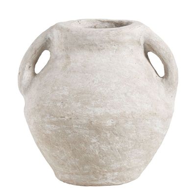 Vases - Vase amphore décoratif CALISTA en papier maché - ø 30 x 30 cm - BLANC D'IVOIRE