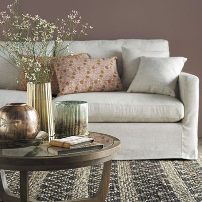 Bougeoirs et photophores  - Photophore vase Strié doré - BLANC D'IVOIRE