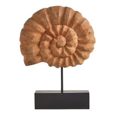 Objets de décoration - Statue COQUILLAGE en manguier et métal - BLANC D'IVOIRE