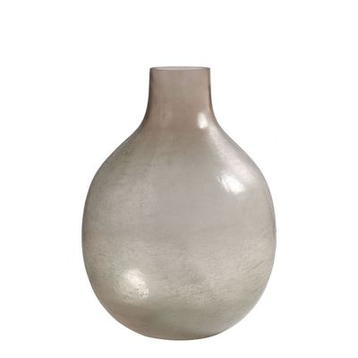 Vases - JEANNE carboy vase in pink frosted glass - Small model - H. 37 cm - BLANC D'IVOIRE