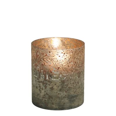 Candlesticks and candle holders - Eden vase tealight holder antique matt gold - BLANC D'IVOIRE