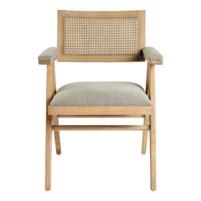 Chairs - COLBY armchair high beige - BLANC D'IVOIRE
