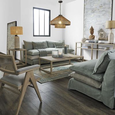 Chairs - COLBY armchair high beige - BLANC D'IVOIRE