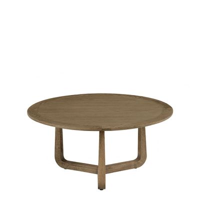 Tables basses - Table basse MAXINE ronde - Petit modèle - ø 80 x 30 cm - BLANC D'IVOIRE
