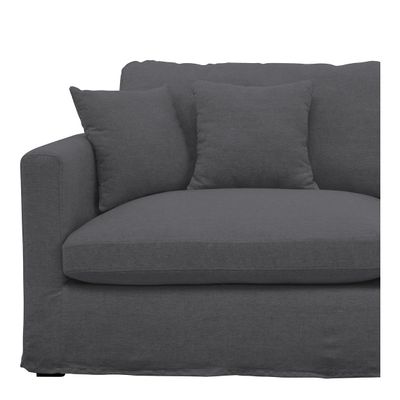 Sofas - ANGIE linen sofa cover - Dark gray - BLANC D'IVOIRE