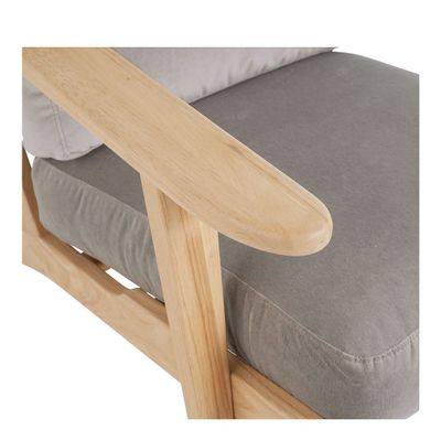 Armchairs - JULES armchair in velvet - Pearl gray - BLANC D'IVOIRE