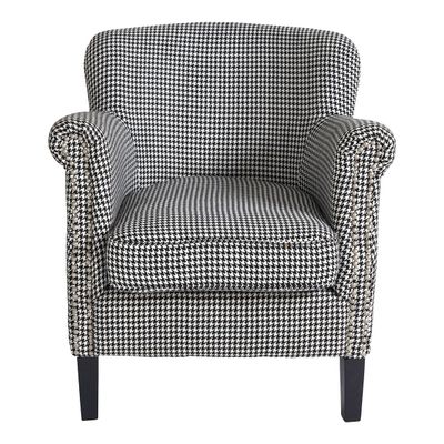 Fauteuils - Fauteuil CLAUDE pied-de-poule - BLANC D'IVOIRE
