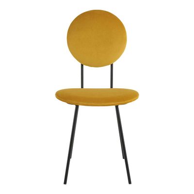 Chairs - COLETTE chair in velvet and metal - Safran - BLANC D'IVOIRE