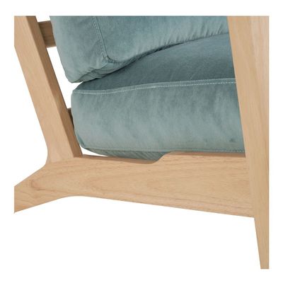 Armchairs - JULES armchair in velvet - Celadon blue - BLANC D'IVOIRE